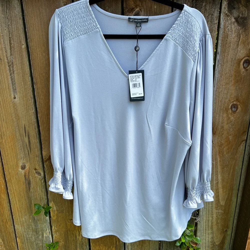 1X lilac gray Adrianna papell - Picture 1 of 5